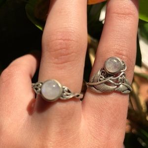 natural moonstone ring set